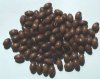 100 9x6mm Dark Brown Oval Wood Beads 